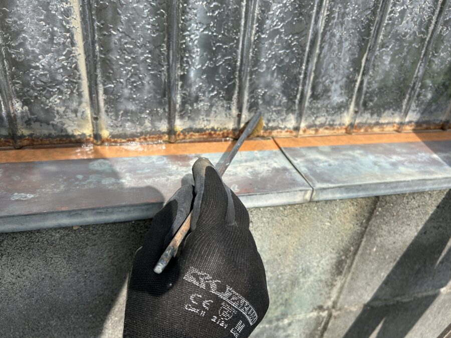大井町 錆転換材 サビシャット トタン 塗装